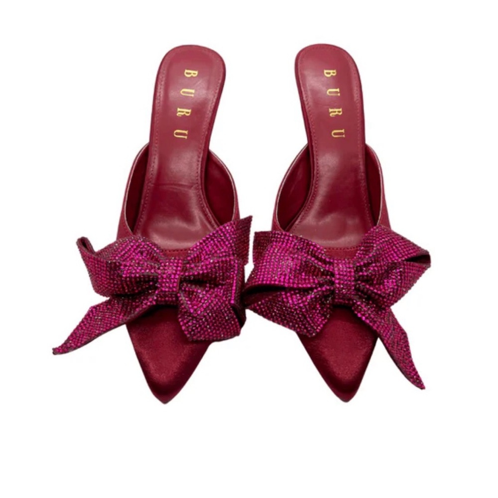 Buru Women's Red Bow Mules